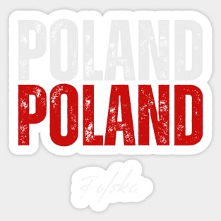 Poland flag, polish flag Sticker